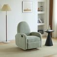 thumbnail image 6 of GDF Studio Contemporary 360° Swivel and Glider Recliner with Wooden Base, Light Green, 6 of 11
