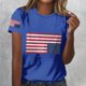 thumbnail image 2 of Tops de Cuello Redondo para las Mujeres de Manga Corta Impresa Casual, Camiseta de Moda para Uso Diario Y de Fiesta, 2 of 5