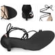 thumbnail image 4 of Strappy Kitten Heel Lace Up Sandals for Women Black US 6/UK 4/EU 36, 4 of 5