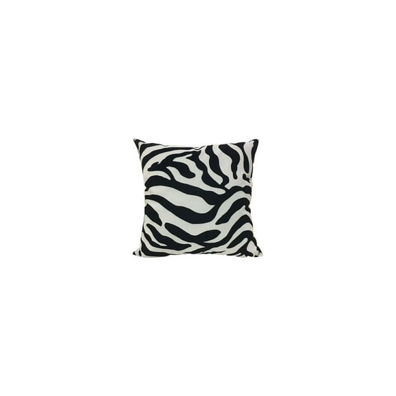 Zebra Print Velvet Pillow - 18x18 Black & White Accent Pillow - Modern Home Decor