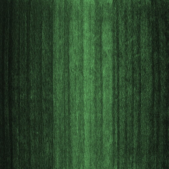 Ahgly Company Indoor Square Abstract Emerald Green Contemporary Area Rugs, 3' Square