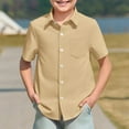 thumbnail image 6 of Boys' Button Down Shirts Boy Khaki Button Down Shirt Boys Formal Shirt Boys Uniform Shirt Boys Girls Fashion, 6 of 6
