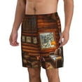 thumbnail image 2 of Naloa Log Cabin Inside Men's Beach Shorts, Surfing shorts, Swim trunks, Quick Dry Swim Trunks for Surfing Beach Fun - 3X-Large, 2 of 9
