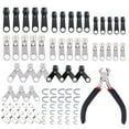 thumbnail image 2 of facefd 84pcs/Bag Zipper Repair Kit Zip Slider Rescue Universal universal zip replace set Zippers Clothes Bag Tent Fix Plier Sewing Tool, 2 of 9