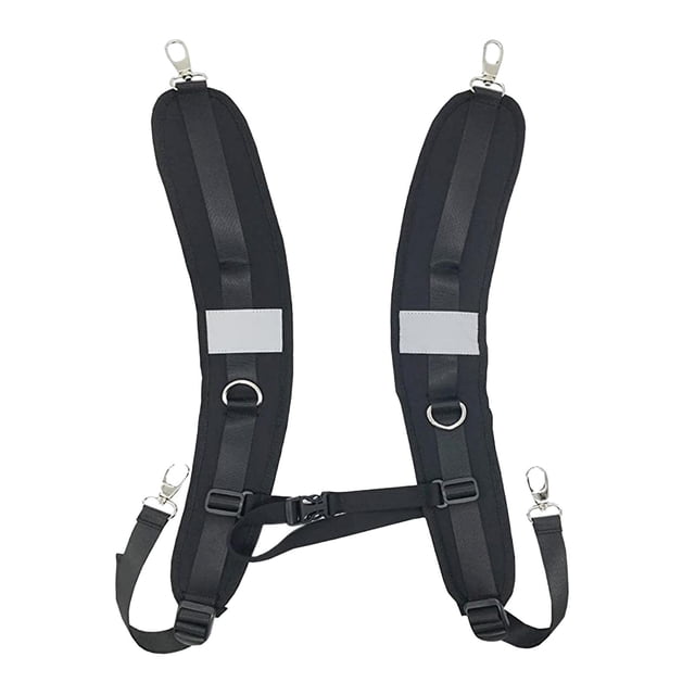 2 X Padded Shoulder Straps, Adjustable Backpack Shoulder Strap for Backpack, Dry Black Diving Fabric