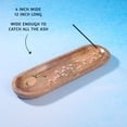 thumbnail image 3 of Folkulture Incense Holder or Insence Burner, Modern Incense Ash Catcher or Insense Sticks Holder for Home Décor, Fire Resistant, Wooden Incense Tray for Sticks, Mango Wood, Tulip, 3 of 6