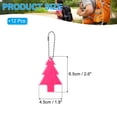 thumbnail image 2 of Uxcell 12Pcs Reflective Pendant Reflector Key Ring Safety Reflector Christmas Tree Shape Pink, 2 of 7