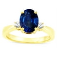 thumbnail image 2 of Star K � 3 Three Stone Oval Created Sapphire Classic Engagement Promise Ring, 2 of 9