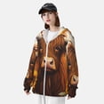 thumbnail image 3 of Balery Countryside Sunflower Cow Sudadera ligera de manga larga con capucha y protección solar UPF 50+ para hombre y mujer, ideal para pesca y running-3X-Large, 3 of 7