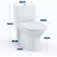thumbnail image 2 of Ourlova One Piece Toilet Dual Flush 0.8/1.28 GPF Water Saving Design Comfort Height Ceramic Bowl 12 Inch Rough In for Easy Installation, 2 of 5