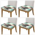 thumbnail image 2 of Honeii Tropical Summer Palm Print Square Cushion Cover with Elastic Band & Ties,Sofa Cushion Covers,Furniture Protector for Living Room,Washable Sofa Seat Slipcover-Four Pieces, 2 of 7