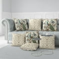 thumbnail image 4 of Lavish Peacock Throw Pillow with Removable Cover in Beige 20x20, 4 of 5