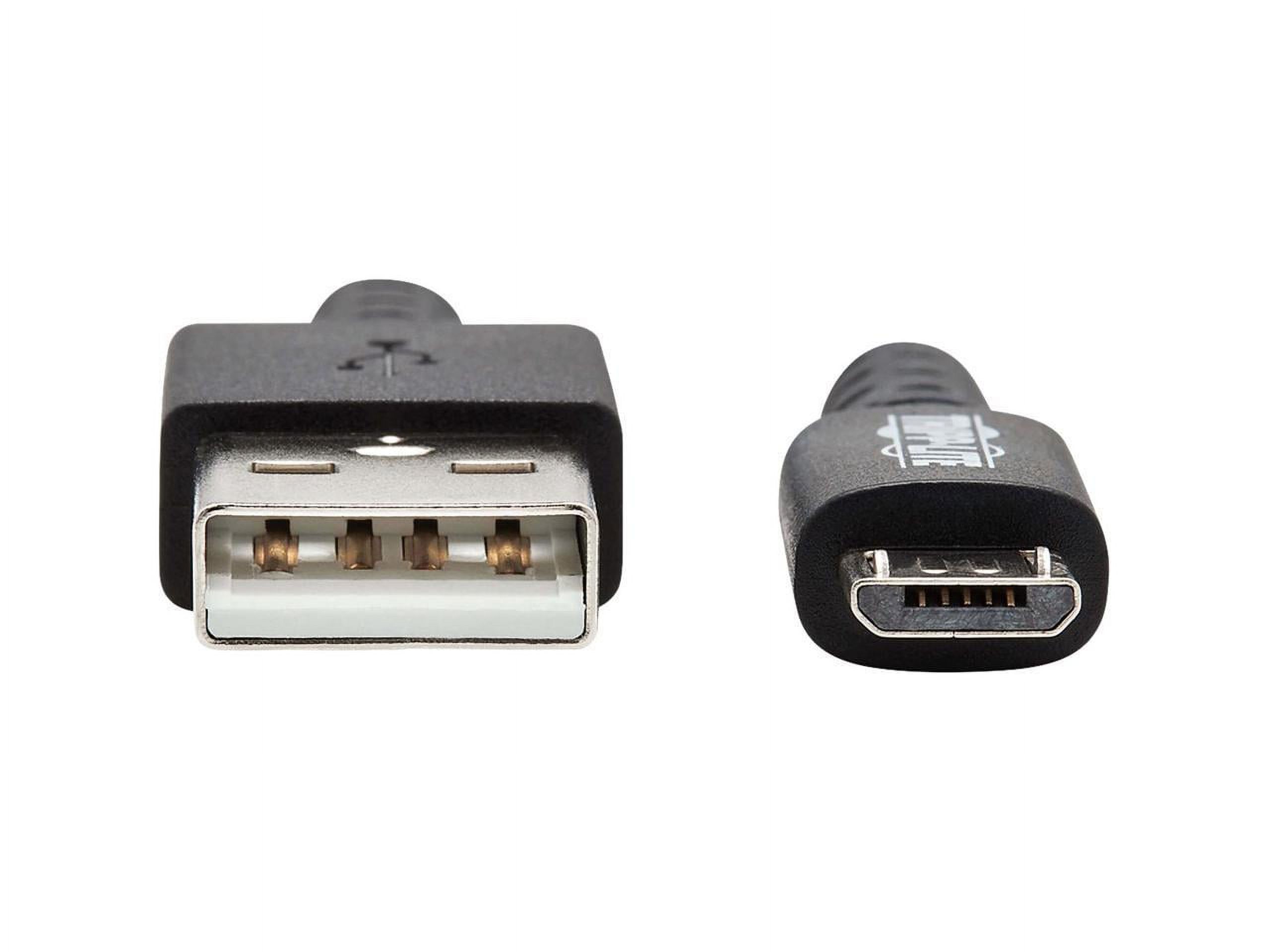 Tripp Lite U050-006-GY-MAX Heavy-Duty USB-A to USB Micro-B Cable - M/M, USB 2.0, UHMWPE and Aramid Fibers, Gray, 6 ft. (1.8 m) - image 3 of 9