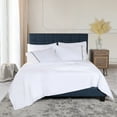 thumbnail image 2 of Superior 1000 TC Egyptian Cotton Embroidered Sheet Set, Full, Charcoal, 2 of 10