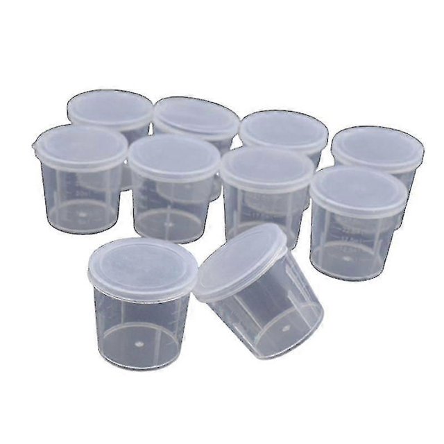 10pcs Plastic Measuring Cups Lab Chemistry Kitchen Liquid Measure Tool 30ml-zzy