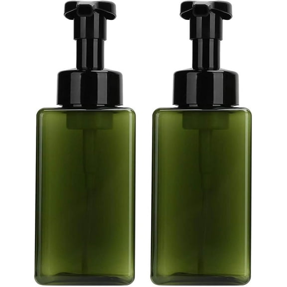 2 PCS Foaming Soap Dispenser, Refillable Foam Liquid Hand Soap Empty Plastic Pump Bottle Container for Bathroom Vanities, Kitchen Sink, Hospital, Clinic (17oz)