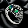 thumbnail image 4 of Owl - Ethiopian Opal 925 Sterling Silver Ring s.9 Jewelry R-1022 AGR1021_E_9, 4 of 6