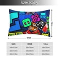 thumbnail image 2 of Lsque Geometry Dash Pattern Bedding Waterproof Pillow Protector Zippered Queen – Bed Bug Proof Pillow Encasement-16"x24", 2 of 6