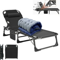 Folding Camping Cot Collapsing Bed with Pillow Use Heavy Duty Adults & Kid