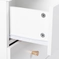 thumbnail image 4 of UHOMEPRO 5 Drawer Dresser, White Dressers with 3 Large Drawer and 2 Small Drawer, Modern Simple Night Stand Chest Organizer with 5 Drawers for Family Room and Home Office, White, 4 of 10