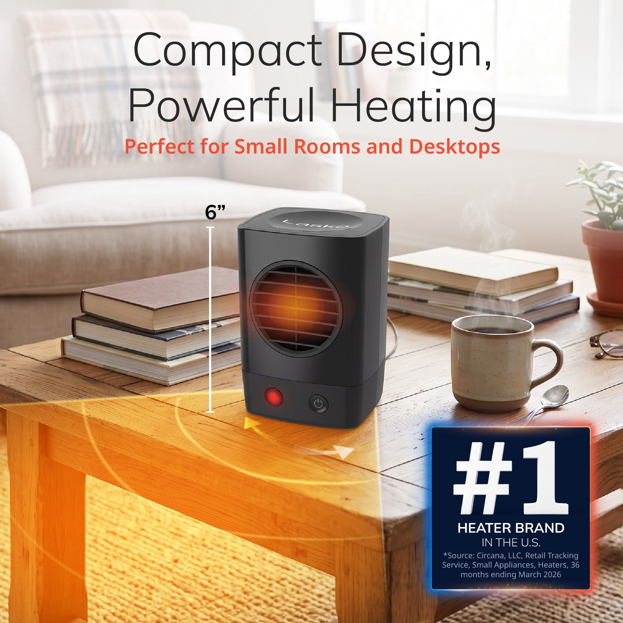 【リンナイCERAMIC HEATER 5000】都市ガス用 Lasko, Personal Ceramic Space Heater, 6.2