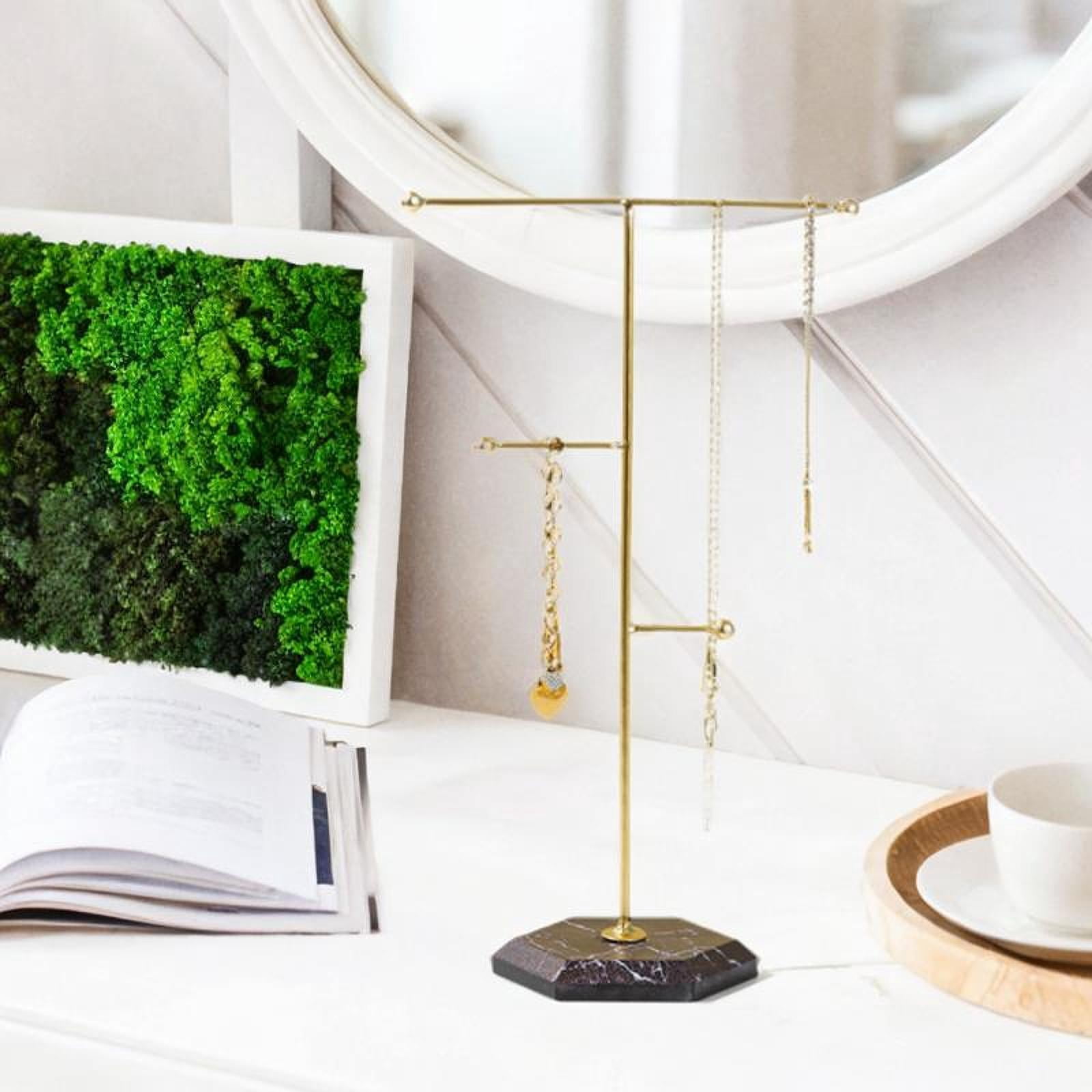 Segolike Jewelry Stand Display Jewelry Display Rack Hanger Jewelry Organizer for Jewelry Hooks Jewelry Store Shopping Mall Gold