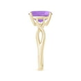 thumbnail image 3 of ANGARA Natural Claw-Set Cushion 3.1 ct Amethyst Solitaire Engagement Ring in 14K Yellow Gold for Women (Size-9mm) | February Birthstone, Anniversary, Jewelry Gift for Women | Natural Amethyst Ring, 3 of 8