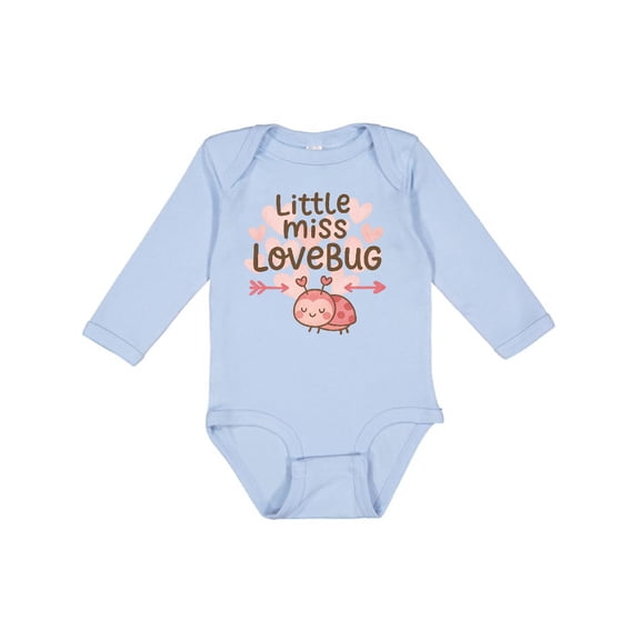 Inktastic Little Miss Love Bug Hearts Boys or Girls Long Sleeve Baby Bodysuit
