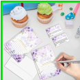 thumbnail image 4 of Butterfly Bliss Baby Shower Invitation Set - 25 Elegant Purple Invites with Envelopes, Book Request Cards, and Diaper Raffle Tickets for Memorable Celebrations, 4 of 5