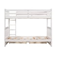 thumbnail image 5 of Harper & Bright Designs Twin Over Twin Bunk Bed with Two Storage Drawers, Solid Wood Twin Size Loft Bed with Guardrail and Removable Ladder, Can be Converted Into 2 Separate Beds, 5 of 8