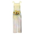 thumbnail image 4 of Roncen Women's Printed Overalls - Adjustable Straps Wide Leg Loose Fit Jumpsuit with Pockets, 4 of 5