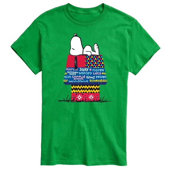 Peanuts - Snoopy Patchwork Doghouse - Men's Short Sleeve Graphic T-Shirt