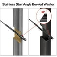thumbnail image 4 of 40 Pack 1/4In ID Angle Washers for Cable Railing Posts, for 1/8In 5/32In 3/16In Deck Cable Railing Cable Railing Angled, 4 of 7
