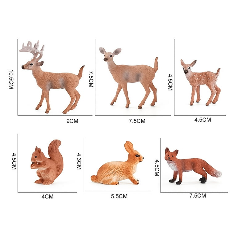 Forest Animals Figures, Woodland Creatures Figurines, Miniature