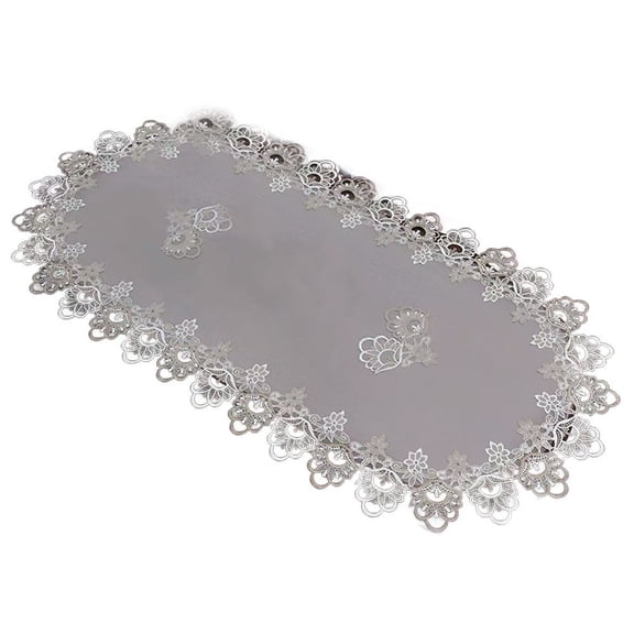 Lace Oval Tablecloth for Living Room Coffee Table Decoration 50 x 110 cm