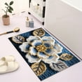 thumbnail image 5 of Bathroom Rugs, Roses Leaves Botanical Aesthetic Boho Floral Bath Mat, Unique Chic Outdoor Rug, Soft Non Slip Floor Rugs for Living Room Doormat(Not 3D), 5 of 6