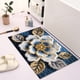 thumbnail image 5 of Alfombras de baño, alfombras para sala de estar, alfombra de área, alfombra de baño de lana sintética con diseño floral, alfombra de entrada suave de tierra de diatomeas, absorbente y de secado rápido, 5 of 6