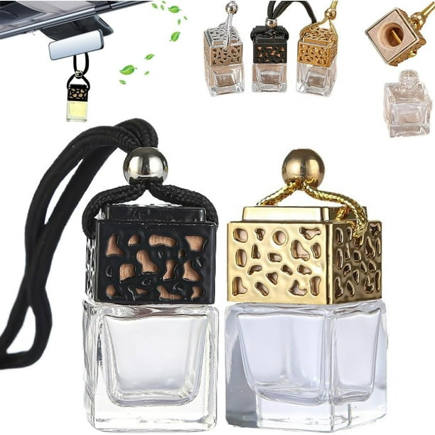 Ambientador de coche de cuero toscano, difusores de coche premium, aroma de cuero toscano, ambientador colgante para coche, fragancia ajustable de larga duración (2 piezas-C)