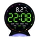 thumbnail image 1 of Reloj despertador de escritorio multifuncional para decoración del hogar, relojes digitales silenciosos con LED Negro Verde, 1 of 9