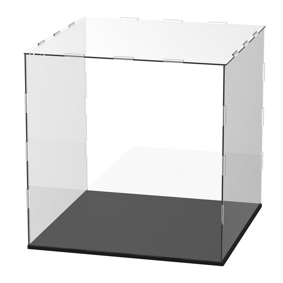 Uxcell Clear Acrylic Display Case, 12 x 12 x 12 Inch Assemble Acrylic Display Box Dustproof for Action Figures/Model/Collectibles/Doll