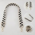 thumbnail image 6 of 1pc 80-140cm Geometric Pattern Adjustable Shouder Bag Strap 3.8cm Wide Crossbody Canvas Bag Handbag Strap Replacement Bag Belt with Golden Alloy Adjuster, 6 of 9