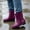 Purple, variant on Women Short Ankle Rain Boots, Waterproof PVC Mid‑Calf Wellies, Low Heel Non‑Slip Rubber Boots for Outdoor Gardening