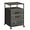 Charcoal Gray + Black, variant on CQAOE Mobile File Cabinet with Wheels, 2-Drawer Filing Cabinet with Open Shelf for A4/Letter Size Hanging Files, Charcoal Gray & Ink Black, Home Office Storage Organizer