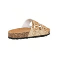 thumbnail image 3 of Women's Cork Footbed Sandals With Adjustable Buckles Slip On Platform Slides Sandals, 3 of 5