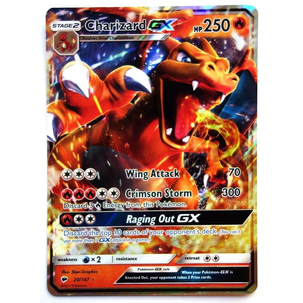 Pokemon, S&M, Burning Shadows, Charizard GX 20/147, Ultra Rare, New
