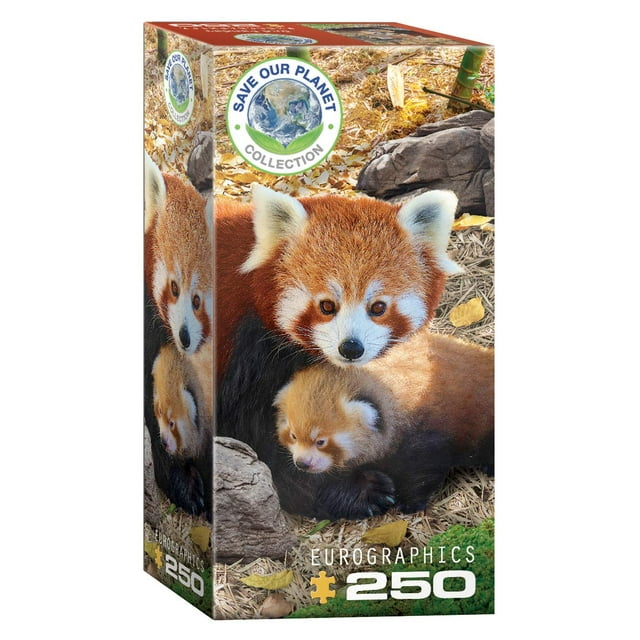 Puzzle EuroGraphics con pandas rojos, 250 piezas, 13 x 19 cm