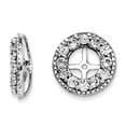 thumbnail image 2 of Sterling Silver Rhodium White Topaz Earring Jacket QJ124APR, 2 of 2