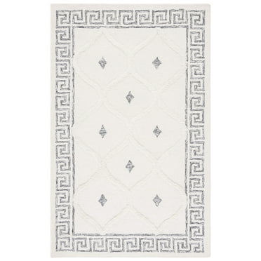 SAFAVIEH Casablanca Hyram Medallion Area Rug, Ivory/Black, 6' x 9'