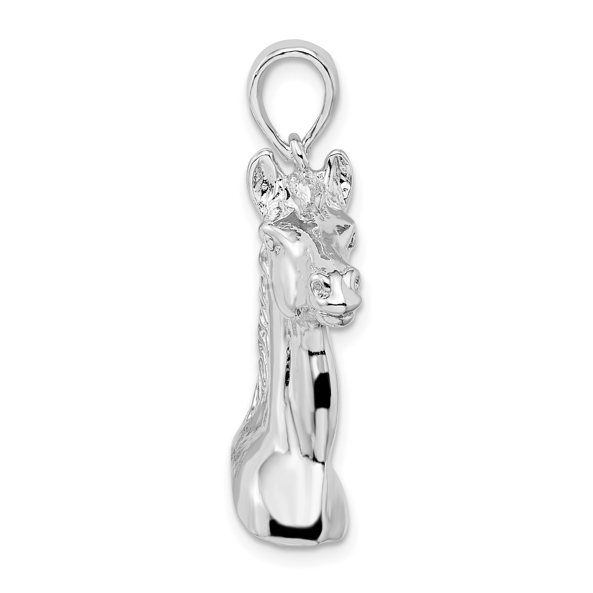 Sterling Silver Horse Head Pendant Necklace for Men and Women, Western Style Equestrian Jewelry Symbolizing Strength Freedom and Loyalty