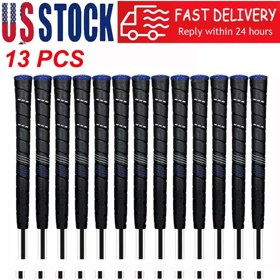 13 Pcs Midsize Size CP2 Pro Wrap Grip Golf Club Grip Golf Grip Anti-Slip Rubber Grip Blue